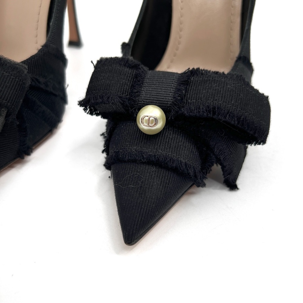 Dior Black Women's Shoes with Bow Detail Dior Adiorable Pump Box size 36 Pointed - Picture 14 of 16